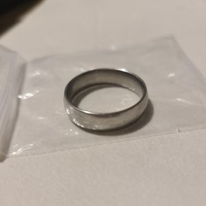 Stainless Steel Band Ring Silver